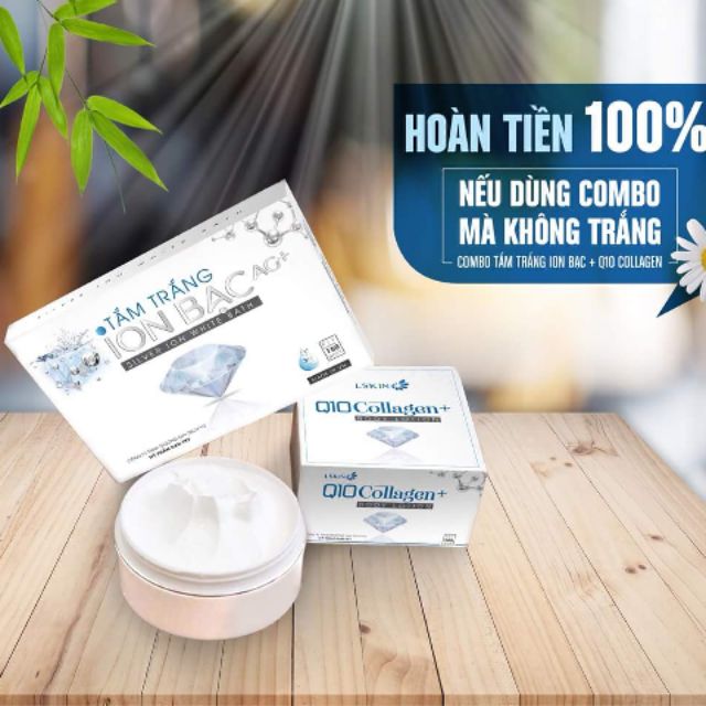 Combo Tắm Trắng ION BẠC_BODY Q10 collagen