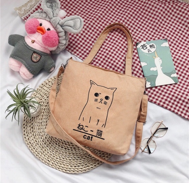 [ TOTE NHUNG MỊN] Túi Tote Nhung Quai Chéo Vừa A4 Tiện Dụng