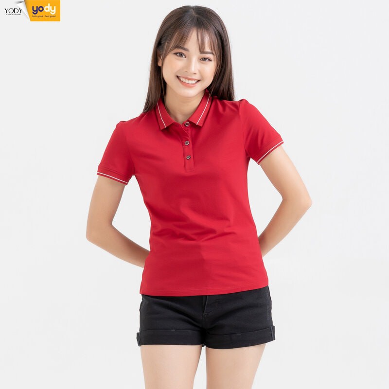 Áo polo pima nữ YODY, áo thun lạnh có cổ co dãn đàn hồi cực tốt - APN3010 | BigBuy360 - bigbuy360.vn