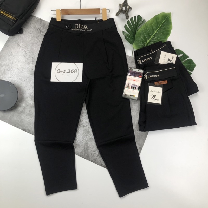 Quần Baggy Công Sở Nữ - Cạp Chun Chữ trẻ trung,chất Umi co giãn 4 chiều,form chuẩn tôn dáng Giasi.368