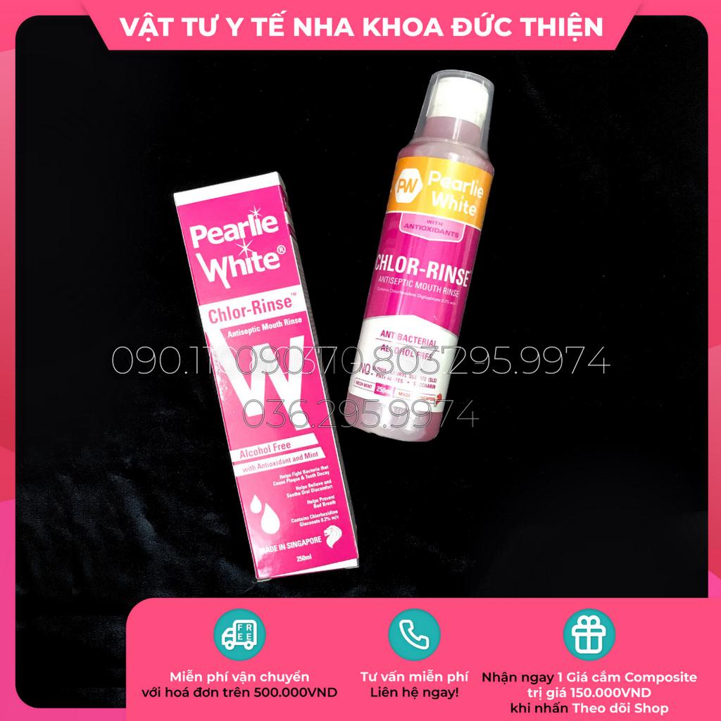 Nước súc miệng Pearlie White Singapore 0.2% Chlorhexidine không cồn sát khuẩn