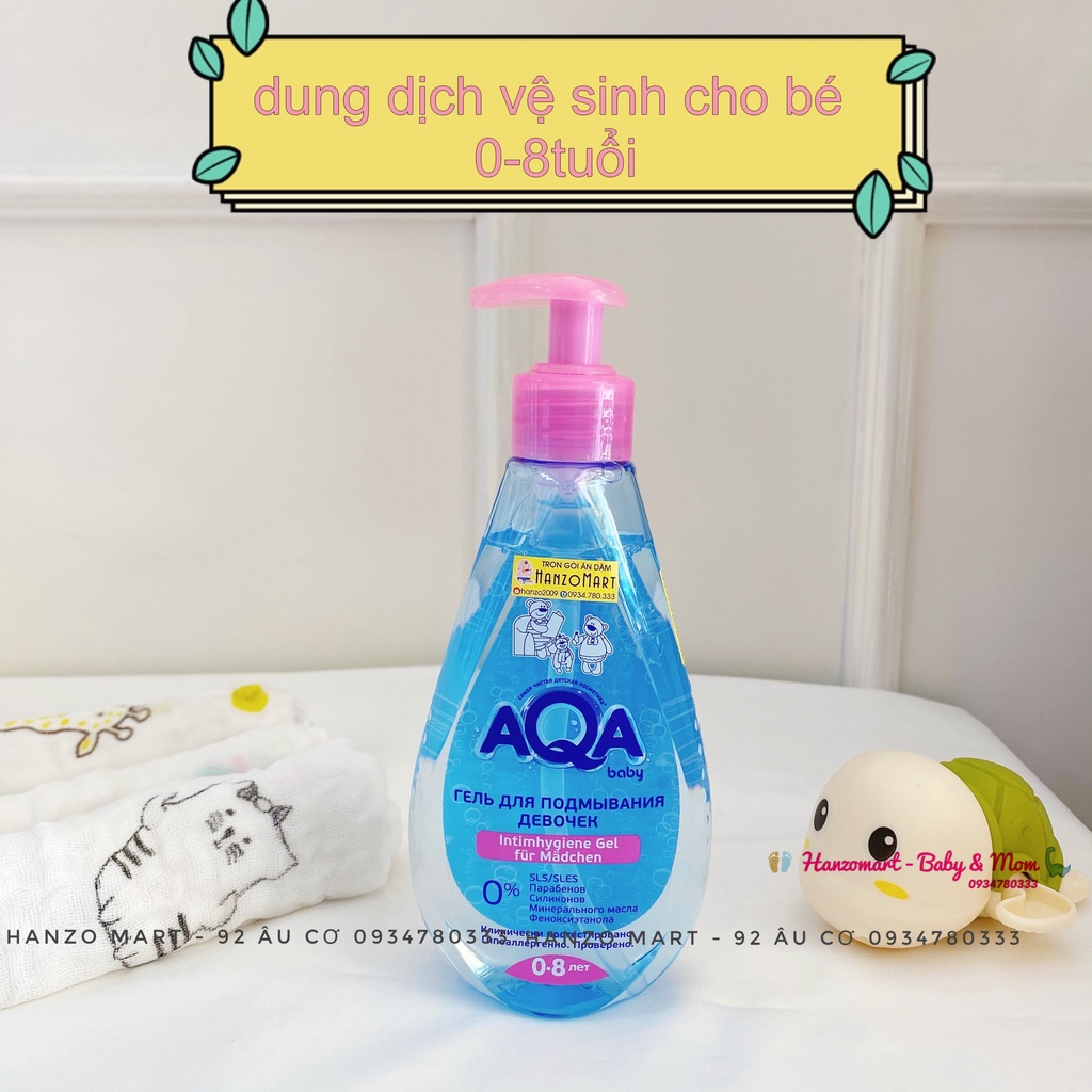 Dung dịch vệ sinh bé gái/ bé trai AQA 0-8 tuổi
