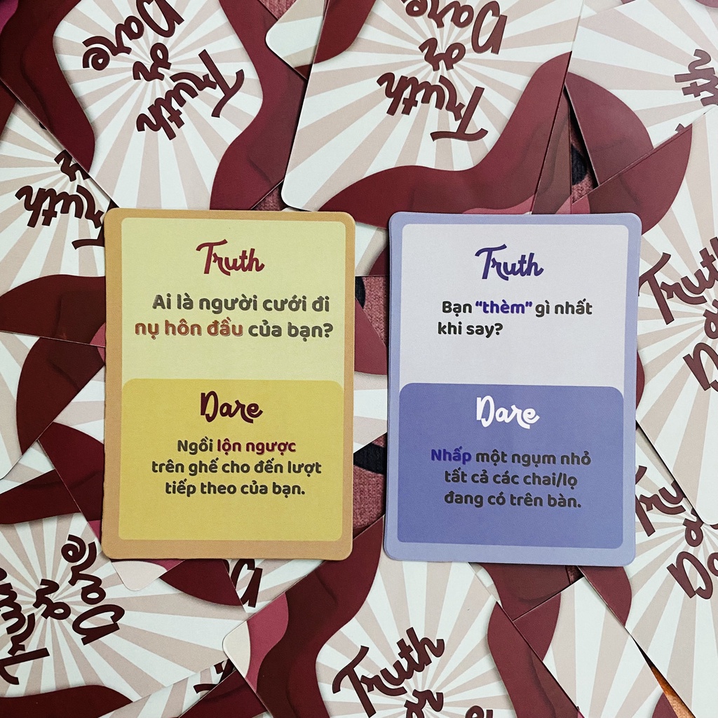 Bộ bài drinking game truth or dare thách hay thật  thử thách 35 lá vui nhộn cho nhóm bạn nốc out cuộc chơi
