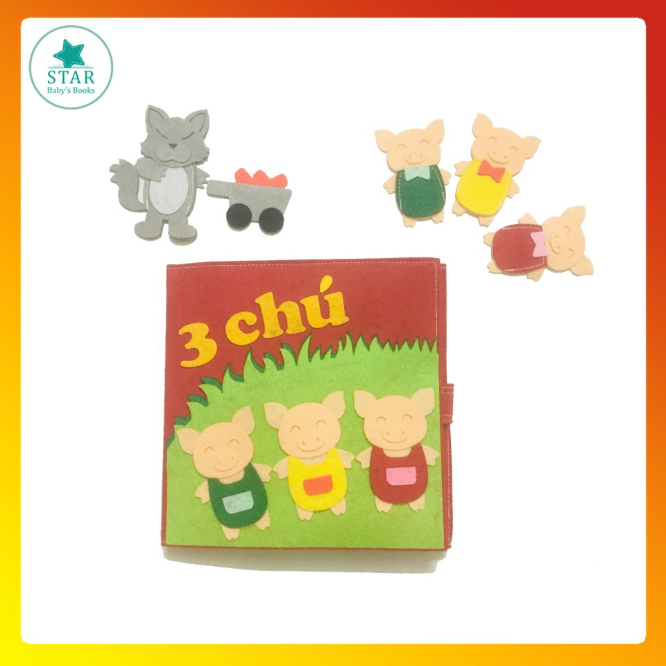 [RẺ VÔ ĐỊCH] Sách Vải Ba Chú Heo