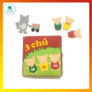 [RẺ VÔ ĐỊCH] Sách Vải Ba Chú Heo