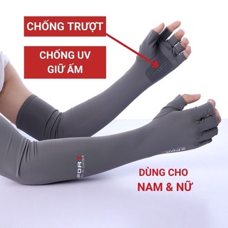 Đôi Găng Tay Chống Nắng Nam Nữ Let's Silim, Bao Tay Đi Nắng Xỏ Ngón Chống Tia UV  Co Giãn Thoáng Khí Dáng Thể Thao
