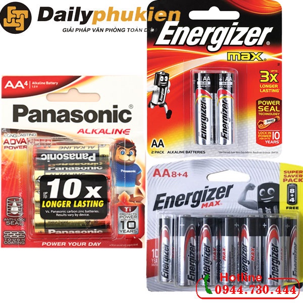 Pin AA vỉ 2 viên, 4 viên, 12 viên ENERGIZER chính hãng dailyphukien