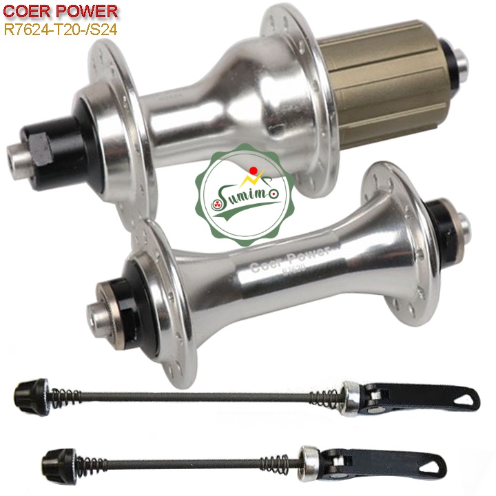 Đùm xe đap - Hub COER POWER R7624-T20/S24-100/130mm - Hub Cối thả 11 Speed bạc đạn - Chính hãng