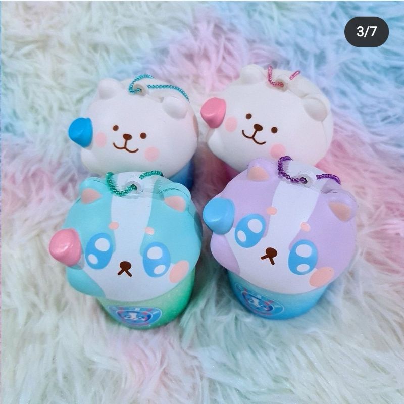Đồ chơi Squishy Cốc Cafe Gấu chính hãng Ibloom