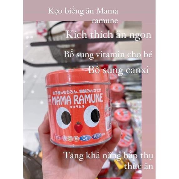 Kẹo vitamin cho trẻ biếng ăn Mama Ramune 200 viên Nhật Bản