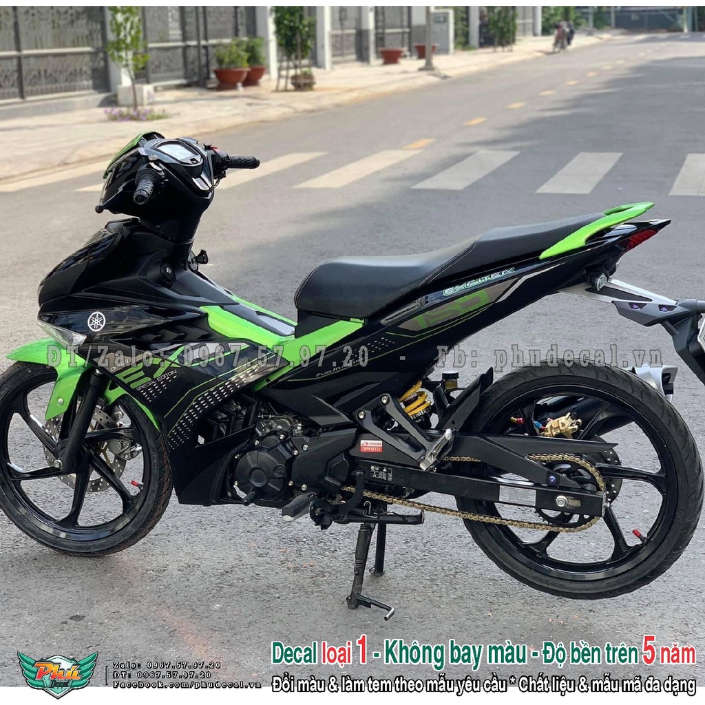 Tem rời Exciter 150 Đen xanh (L)