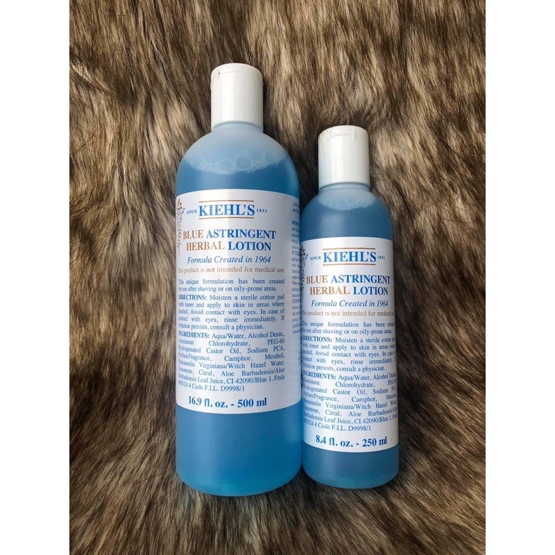 Toner Blue Astringent Herbal Lotion Kiểm soát dầu cho da dầu và mụn Kiehl