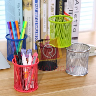 Giỏ đựng bút văn phòng dạng lưới sắt tròn
