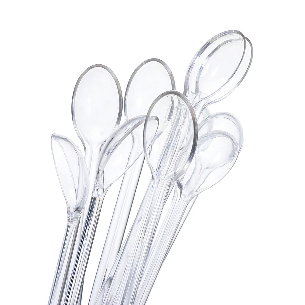 Set 10 que khuấy đồ uống bằng nhựa acrylic nhiều màu sắc