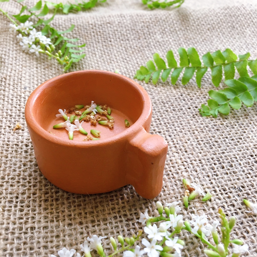 Ly terra cotta đựng nến Green Farm ly đất nung từ Quảng Nam