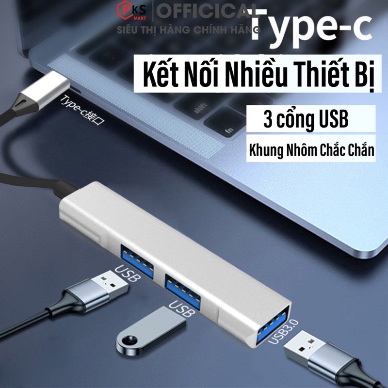 Bộ Chia Cổng OTG Hub USB Và Hub Type C, Lightning Đến USB 2.0 và 3.0 Kết Nối Thiết Bị Ngoại Vi Và Chuyền Dữ Liệu