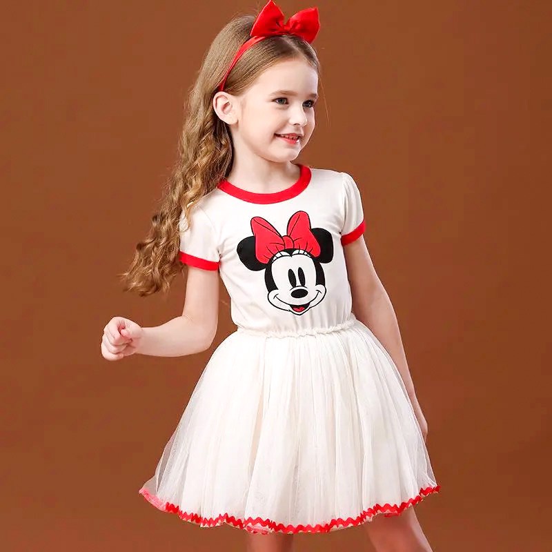 Váy Trắng Ren Mickey Cho Bé Gái 2-7 Tuổi Mẫu Mới 2022 - Jumping Beans Official Store