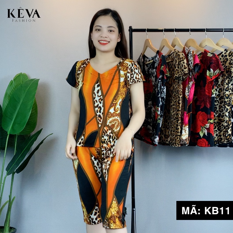 Đồ bộ nữ trung niên mặc ở nhà cho mẹ - Cho các chị - Chất thun lạnh  - Thương hiệu Keva - Mã KB11