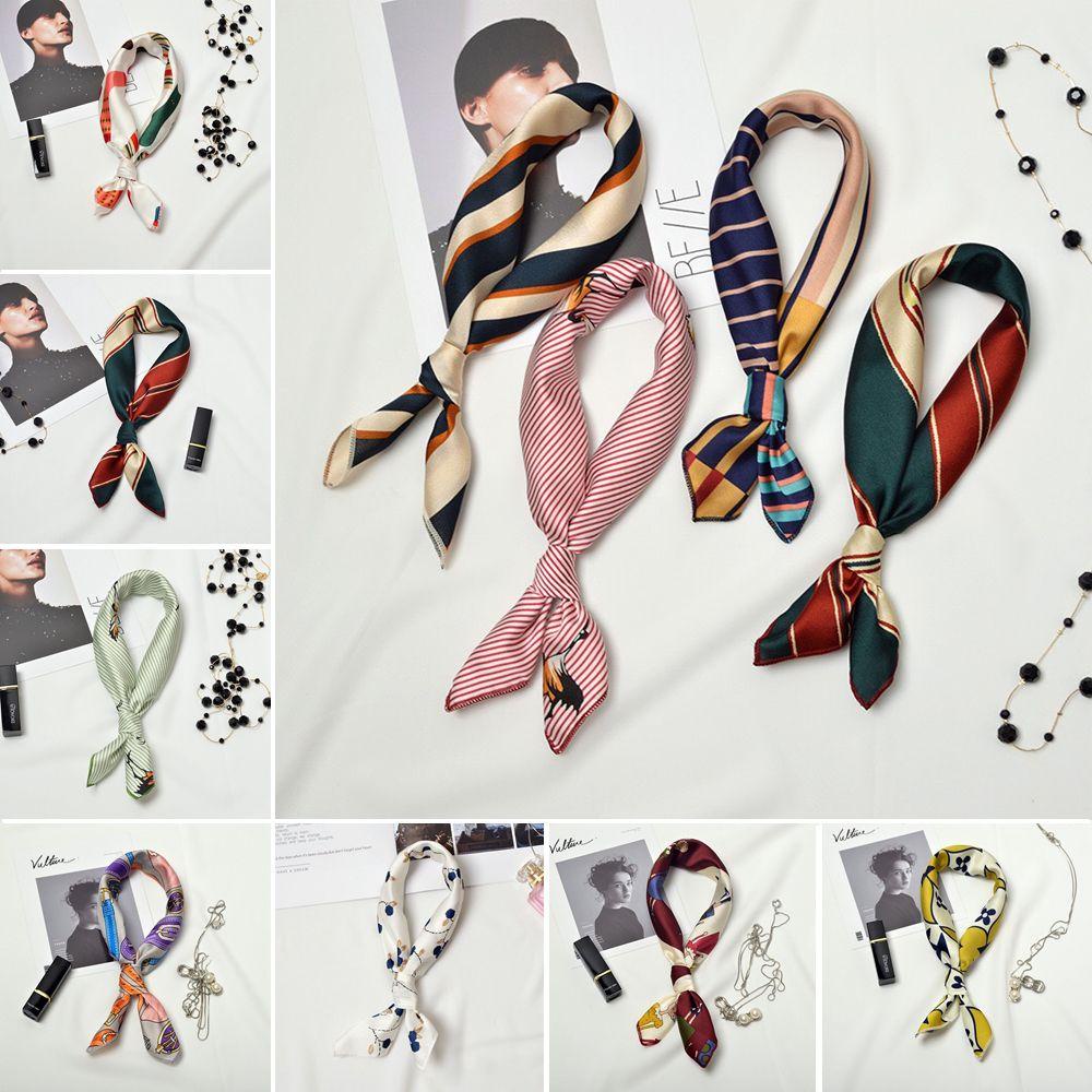 Khăn Choàng Cổ Hình Vuông Cỡ Nhỏ Phong Cách Vintage Thời Trang Cho Nữ