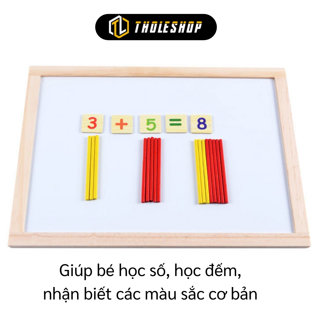 Bộ Học Toán - Bảng Gỗ Có Que Tính Và Thẻ Ghép Số Học Phép Tính, Giáo Dục Cho Bé 9649