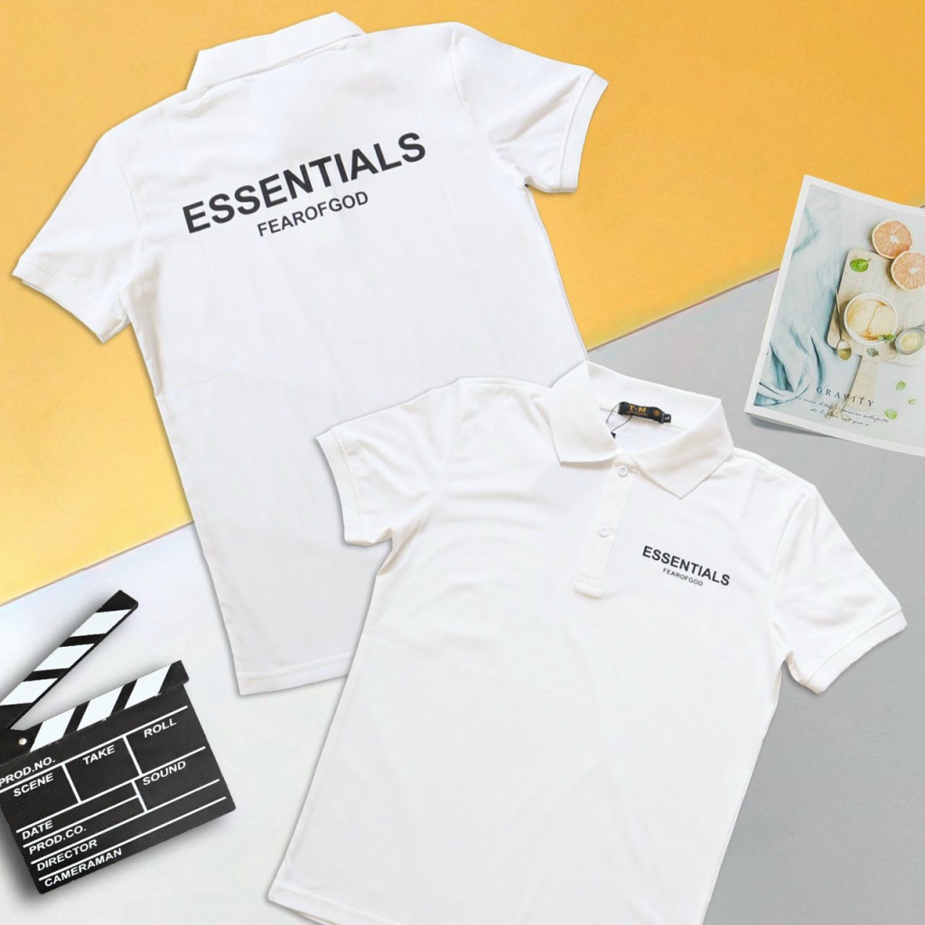 Áo Thun Nam Essentials Cổ Bẻ Ngắn Tay Chất Cotton Mặc Mát [NEW UNISEX]