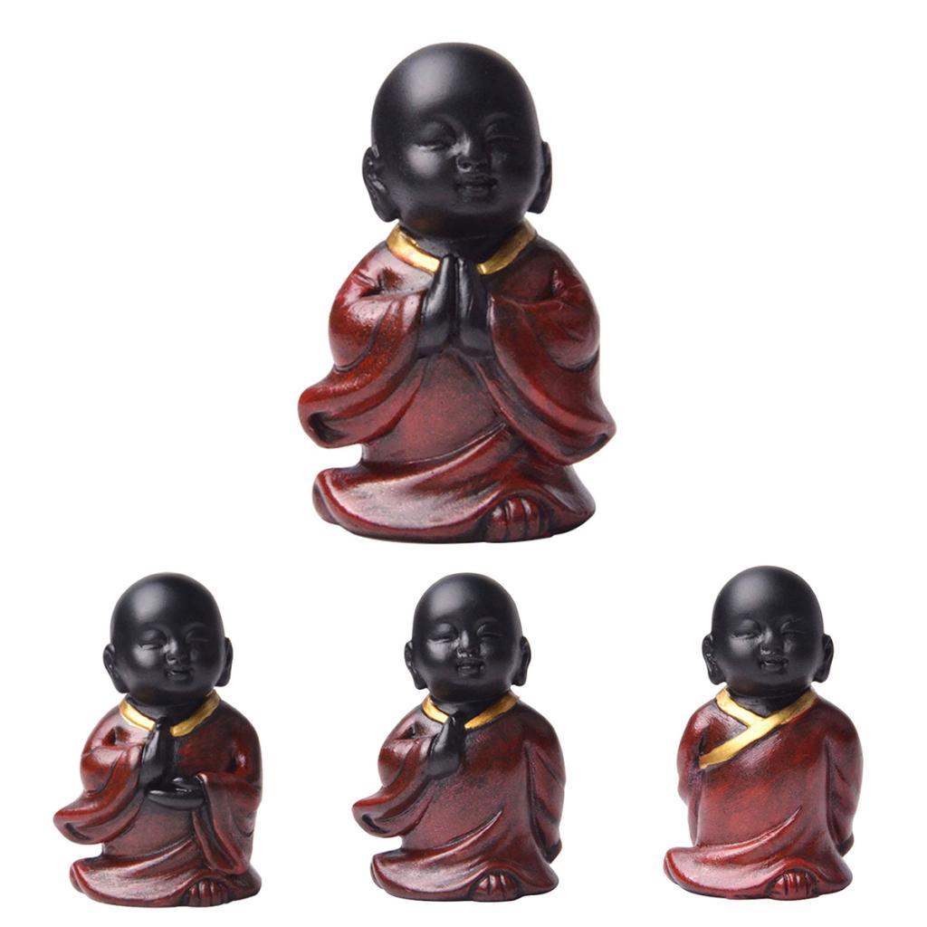 Đồ trang trí Chú Tiểu Đứng Bằng Nhựa Resin Trang Trí Xe Hơi