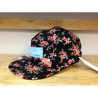 MŨ 5 PANEL HOA THÁI LAN DIAMOND ĐEN 05