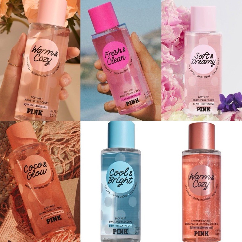 [🇺🇸 Bill Mỹ_Có sẵn] Xịt thơm body mist Victoria’s Secret dòng Pink nhiều Collection
