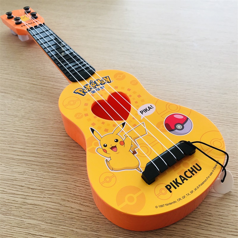 Pikachu trẻ em mô phỏng cây đàn guitar nhỏ Ukulele người mới bắt đầu