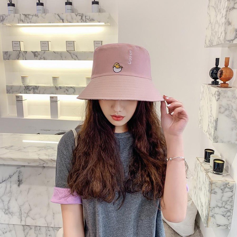 Nón bucket vỏ trứng - caro - đội được 2 mặt