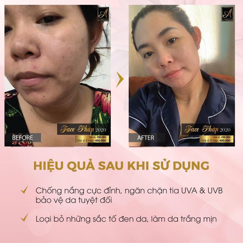 Bộ 2 SP dưỡng trắng da mặt gồm 1 Kem Face Pháp 50g + 1 Detox Bọt Biển 80ml, tặng nạ