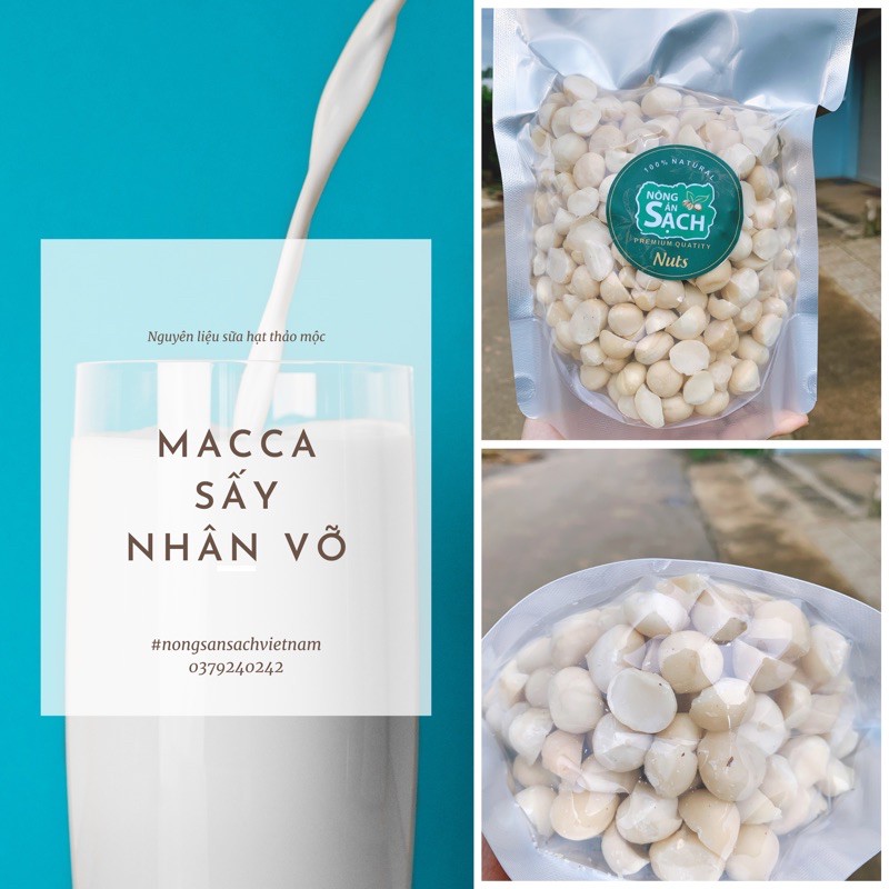 NHÂN MACCA SẠCH TƯƠI LÀM SỮA 500G