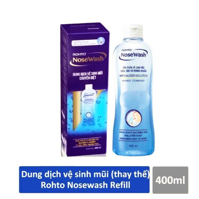 Dung Dịch Vệ Sinh Mũi ROHTO NoseWash ( loại 400ml không kèm bình rửa mũi)