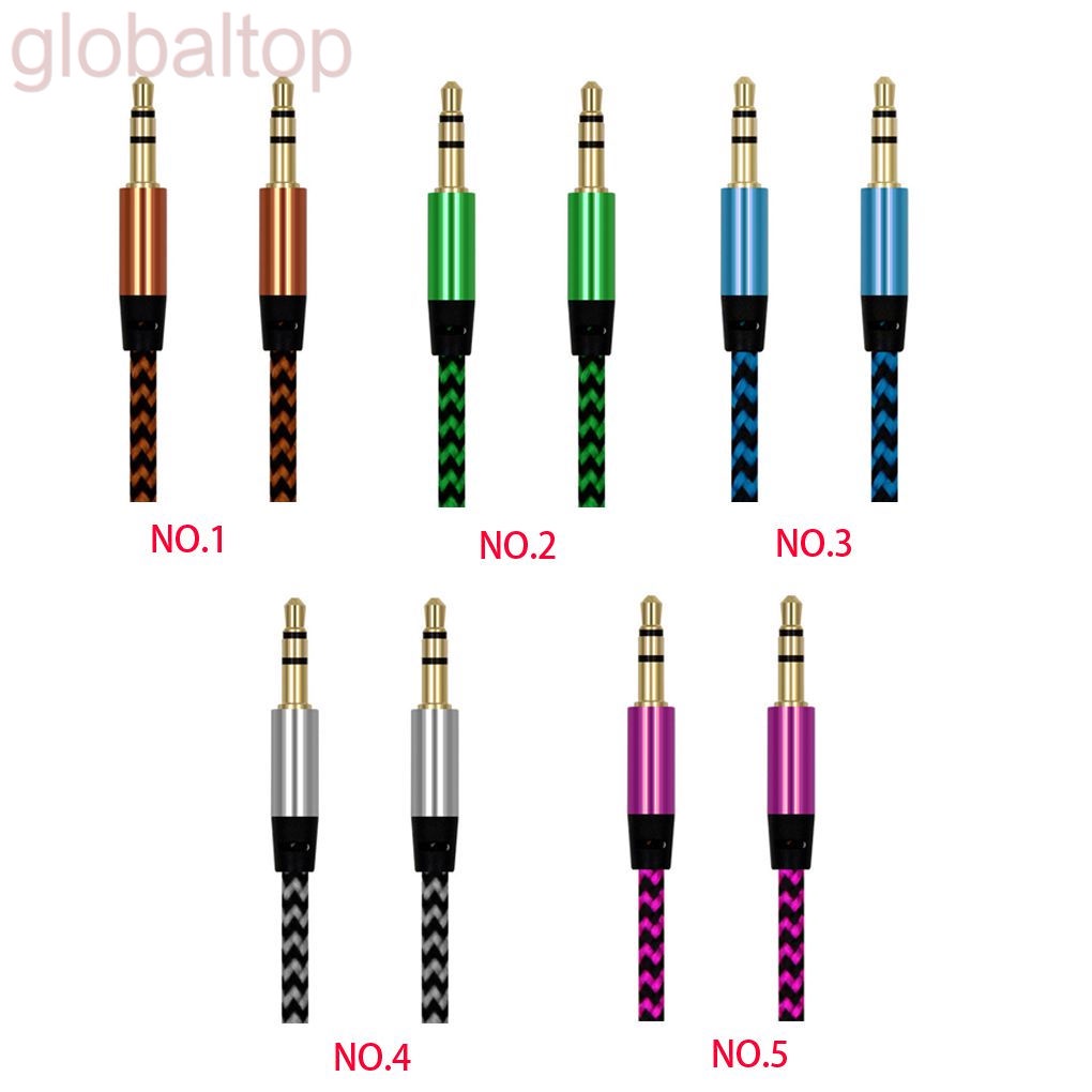 Dây cáp âm thanh Aux dài 1m với giắc cắm 3.5MM cho loa xe hơi, tai nghe MP3