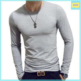 Áo thun dài tay nam thu đông, giữ nhiệt, chất cotton co giãn, dáng ôm [XXX SHOP]