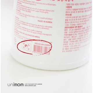 Nước rửa bình sữa Unimom 500ml Hàn Quốc