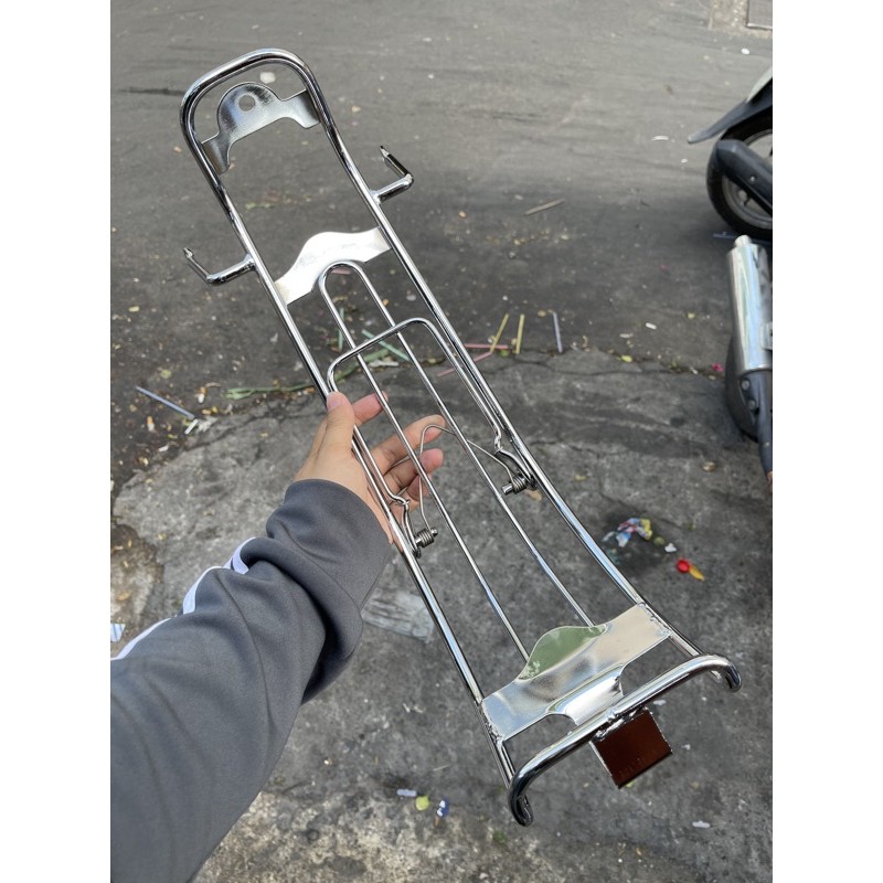 Baga giữa inox kiểu xuồng dày 10li cho dòng xe wave