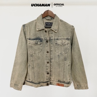 Áo khoác jean nam uchaman chất bò cao cấp dày dặn