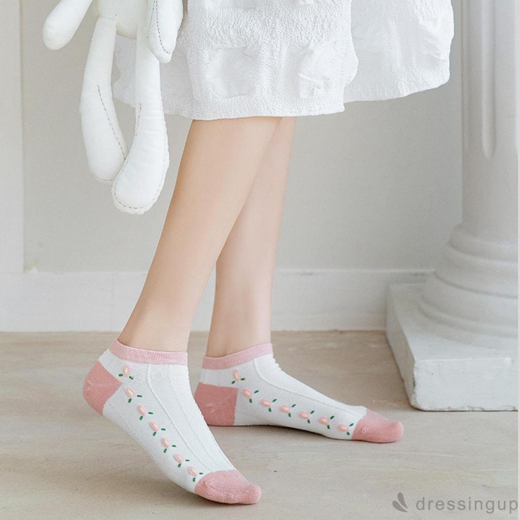 Đôi tất chân giữ ấm in họa tiết hoạt hình thời trang thu đông cho nữ