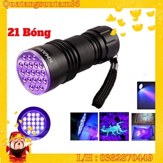 Đèn Pin Soi Tiền Giả, Giấy Tờ, Vé Số Loại Cầm Tay 21 Bóng Led UV Siêu Sáng( Tặng Kèm Pin)