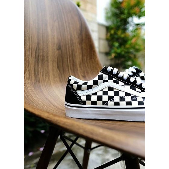 Giày Vans Chính Hãng Old Skool Classic  Black White Checkerboard