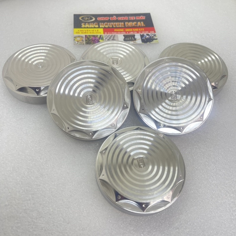 Nắp Bình Xăng inox 304 Nguyên Khối Siêu Bóng gắn nhieu dong xe
