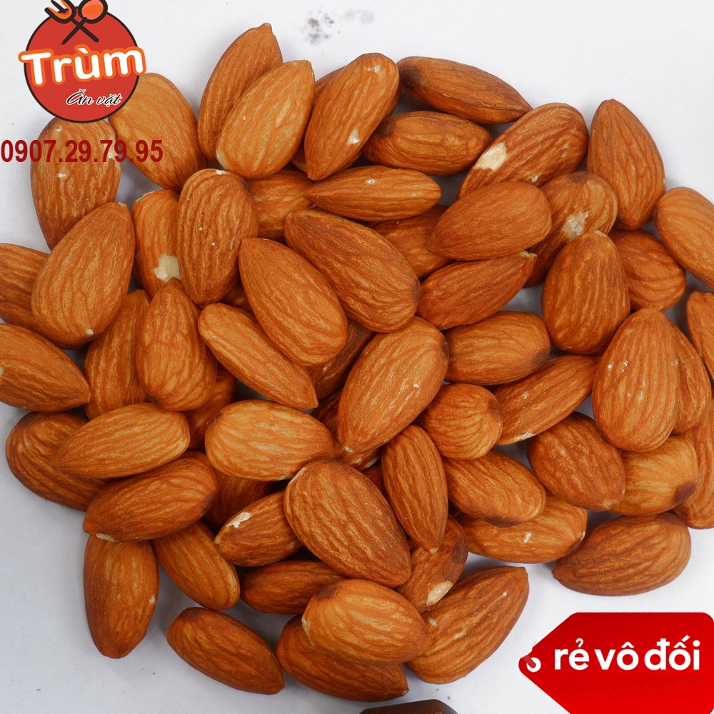 Hạnh nhân Mỹ Tách Vỏ rang tự nhiên, không tẩm ướp, rất tốt cho trí não và tim mạch - Trùm Ăn Vặt