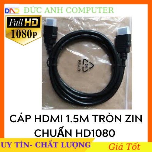 Cáp HDMI Tròn Zin 1.5m Chuẩn full HD 1080-