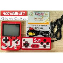 Máy Chơi Game huyền thoại Sup 400 Game In 1 Retro Kèm Tay Cầm Chơi Game 2 Người