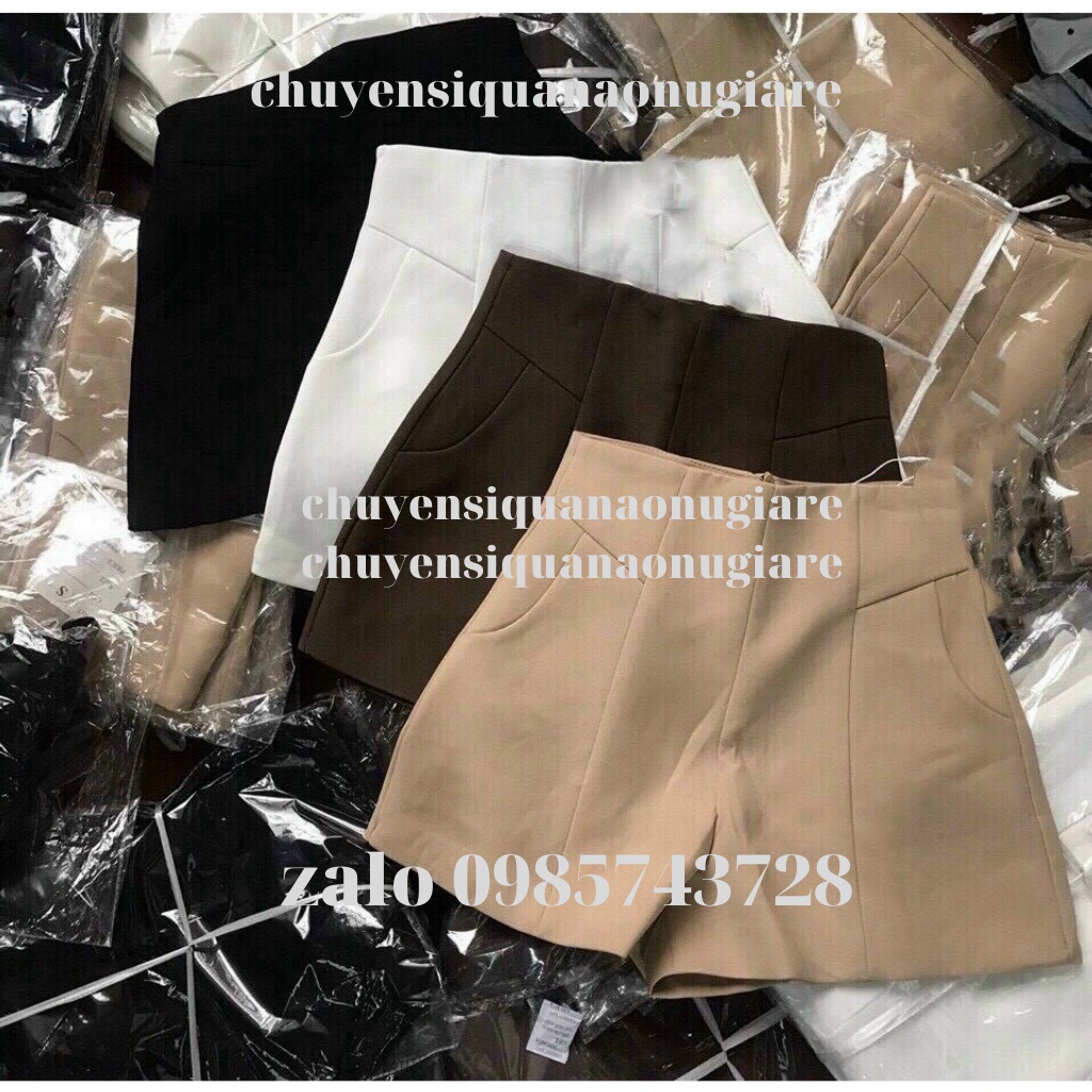 Quần short đùi nữ cạp cao  kaca CV0004 chuyensiquanaonugiare