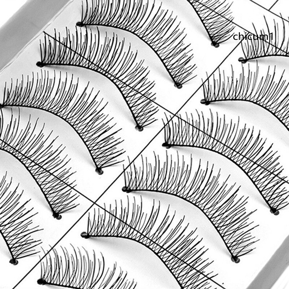 [Hàng mới về] Bộ 10 cặp lông mi giả dài mềm mại làm bằng thủ công