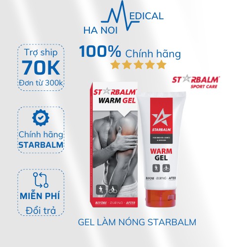 GEL LÀM NÓNG STARBALM - HÀ LAN 100ml, Hạn chế chấn thương, Thư giãn cơ sau vận động.