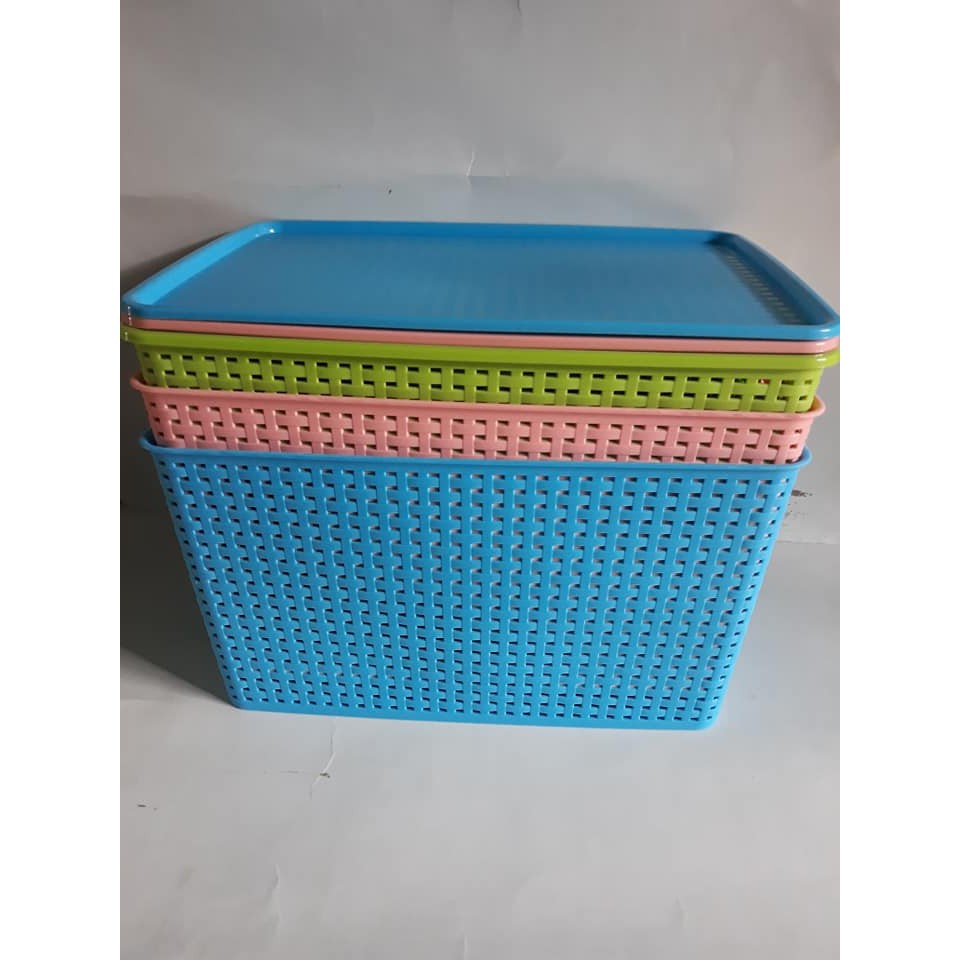 Rổ Nhựa Có Nắp Việt Nhật Size L