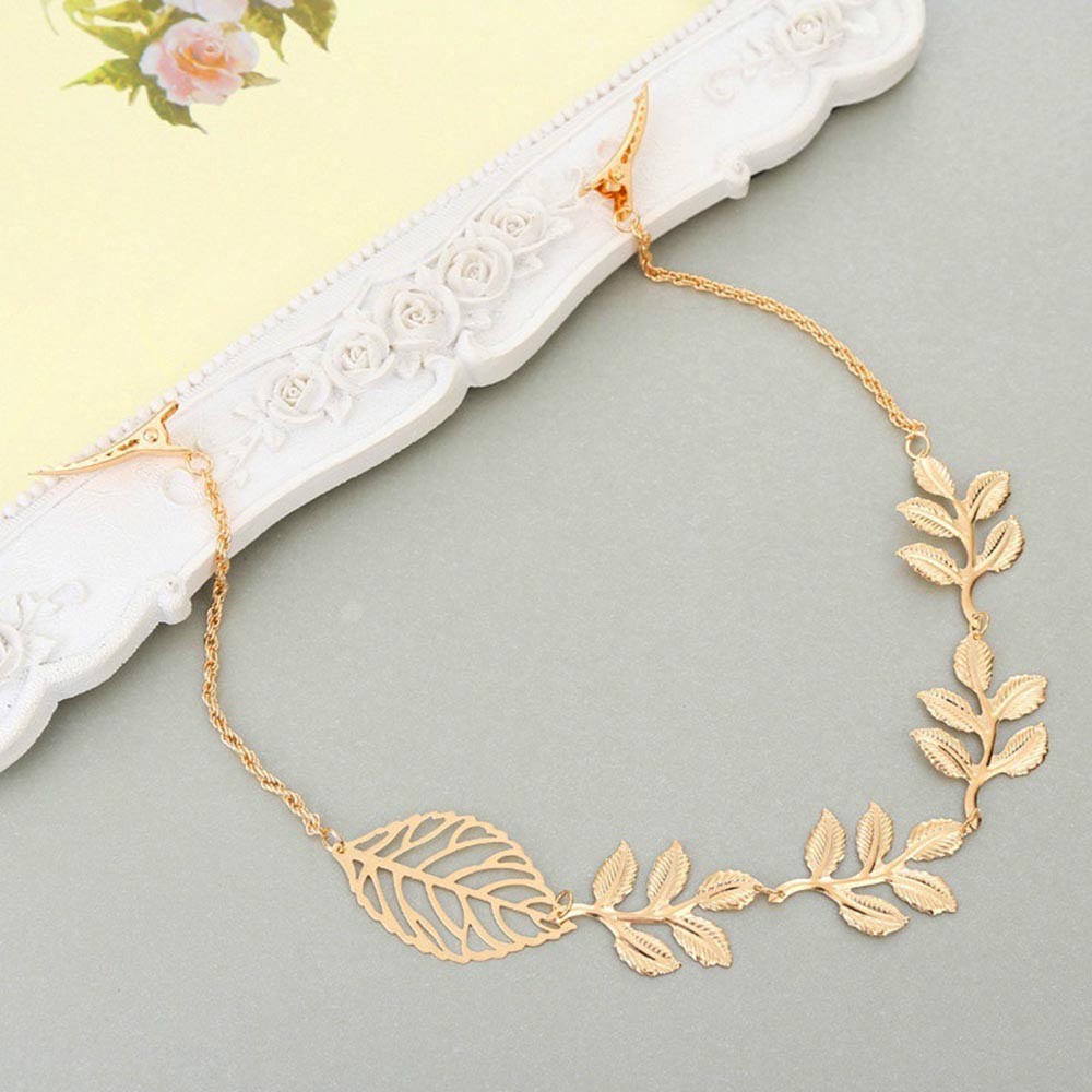 Phụ kiện trang trí tóc hình chiếc lá xinh xắn cho nữ